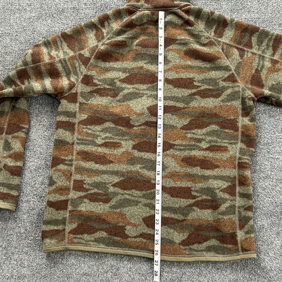 Patagonia Pullover Mens Large Green Camo Better Sweater 1/4 Zip Fleece - Picture 8 of 9